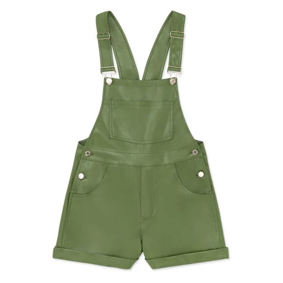 WeWoreWhat Green Faux Leather Overalls Small - Picture 2 of 9